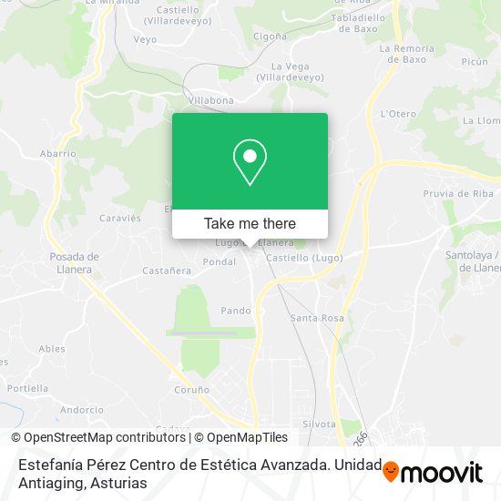Estefanía Pérez Centro de Estética Avanzada. Unidad Antiaging map