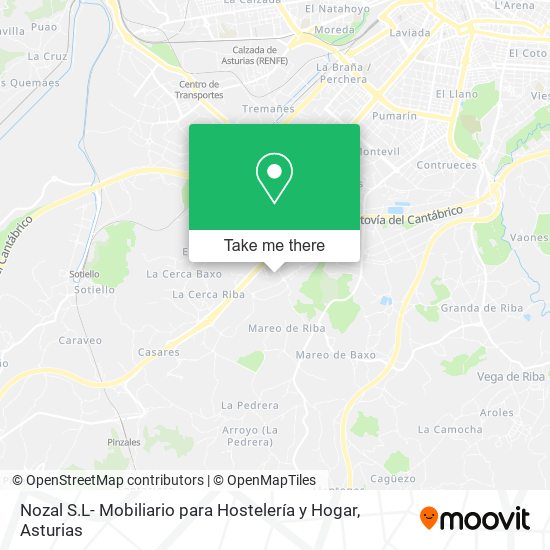 Nozal S.L- Mobiliario para Hostelería y Hogar map