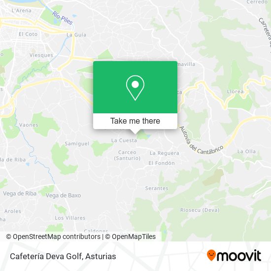 Cafetería Deva Golf map