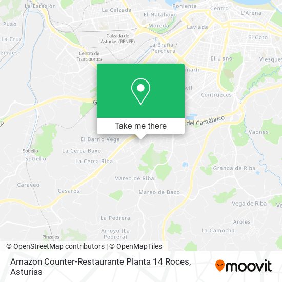 Amazon Counter-Restaurante Planta 14 Roces map