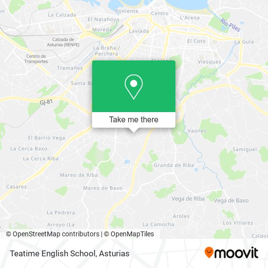 Teatime English School map