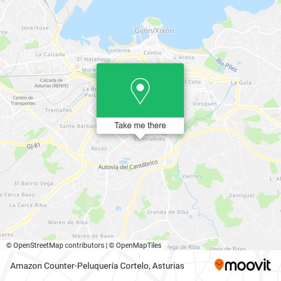 Amazon Counter-Peluquería Cortelo map