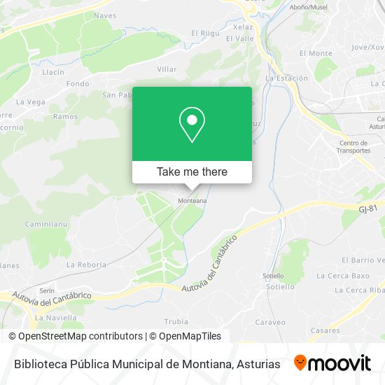 Biblioteca Pública Municipal de Montiana map
