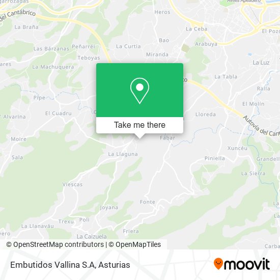 Embutidos Vallina S.A map