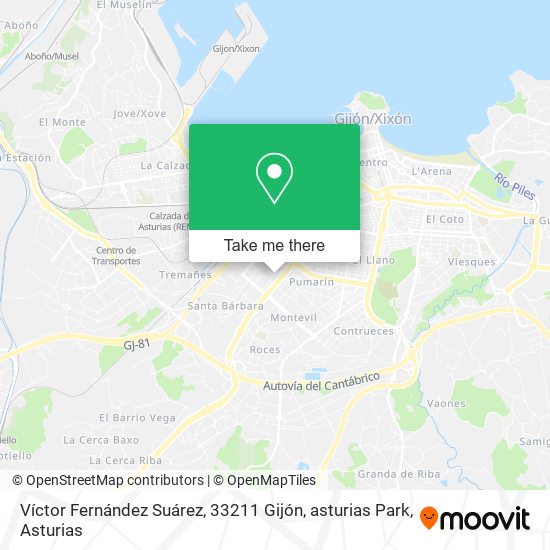 Víctor Fernández Suárez, 33211 Gijón, asturias Park map