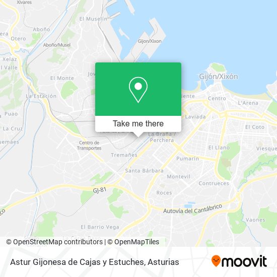 Astur Gijonesa de Cajas y Estuches map