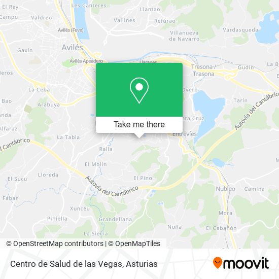 Centro de Salud de las Vegas map