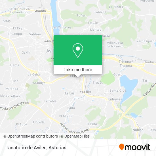 Tanatorio de Avilés map