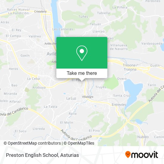 Preston English School map