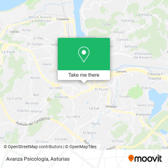 Avanza Psicología map