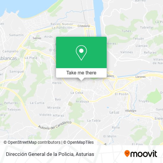 Dirección General de la Policia map