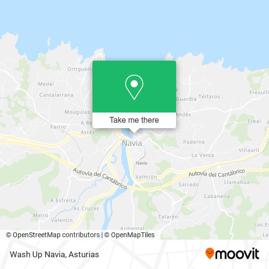 Wash Up Navia map