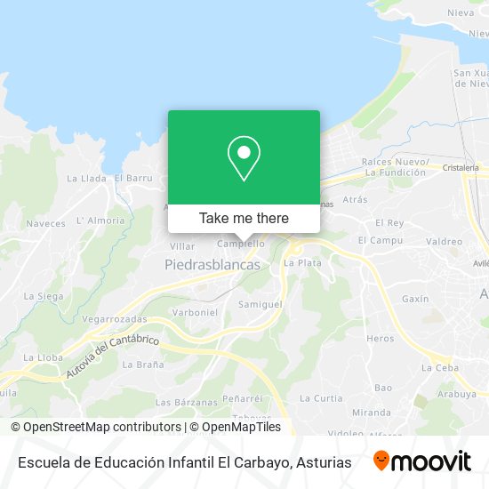 Escuela de Educación Infantil El Carbayo map