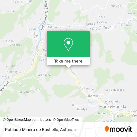 Poblado Minero de Bustiello map