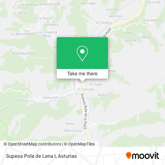 Supesa Pola de Lena I map