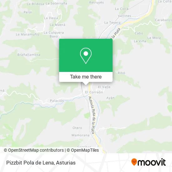 Pizzbit Pola de Lena map
