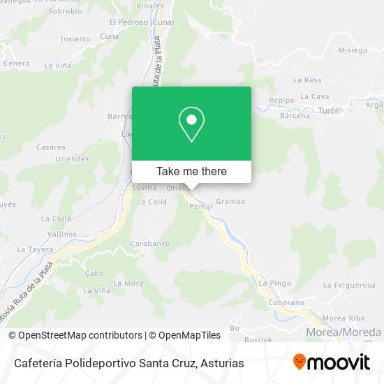 Cafetería Polideportivo Santa Cruz map