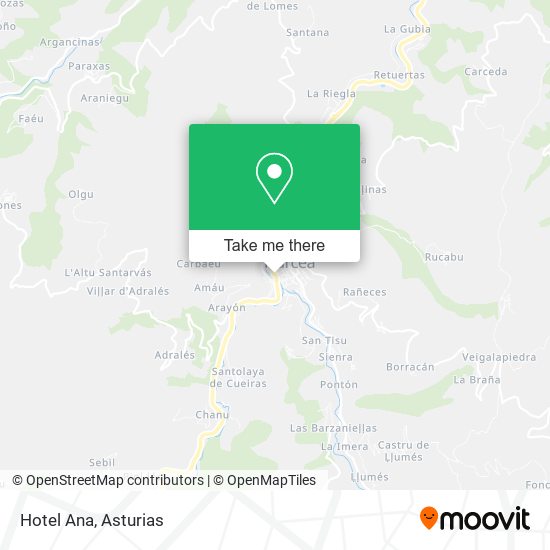 Hotel Ana map