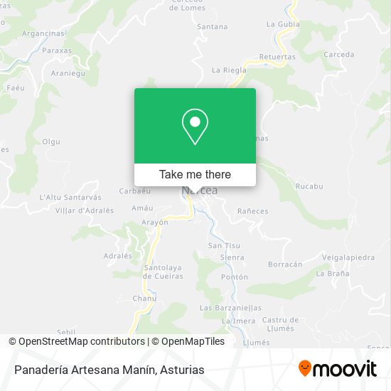 Panadería Artesana Manín map
