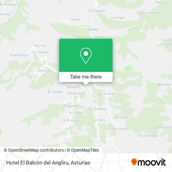 Hotel El Balcón del Angliru map