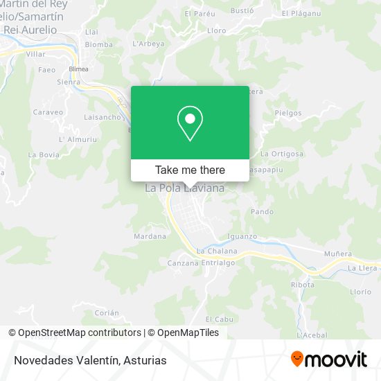 Novedades Valentín map