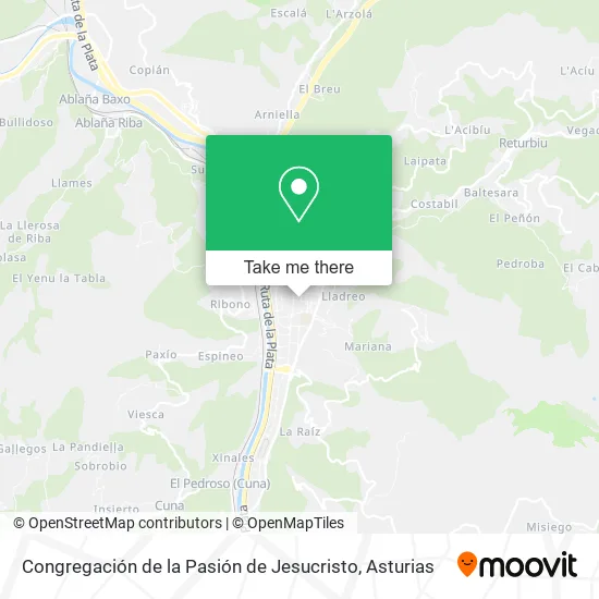 Congregación de la Pasión de Jesucristo map