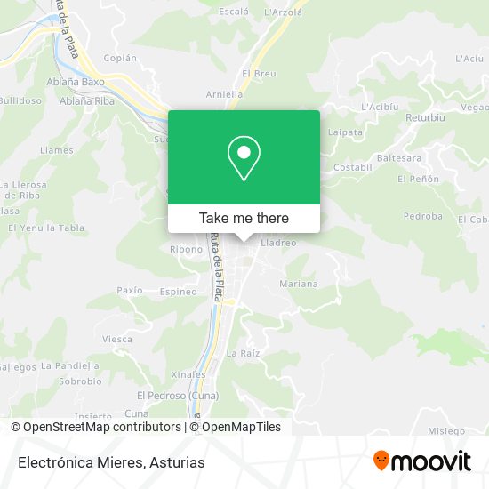 Electrónica Mieres map