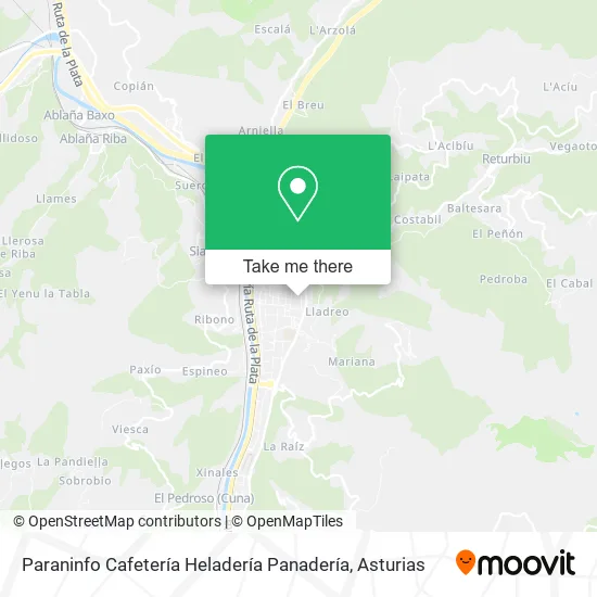 Paraninfo Cafetería Heladería Panadería map