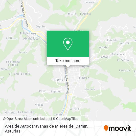 Área de Autocaravanas de Mieres del Camín map