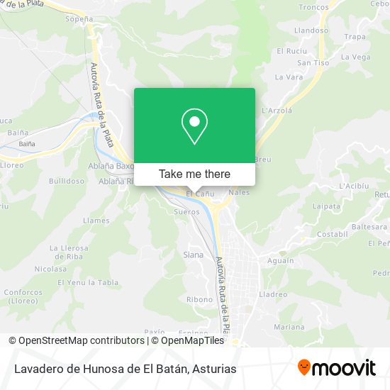 Lavadero de Hunosa de El Batán map