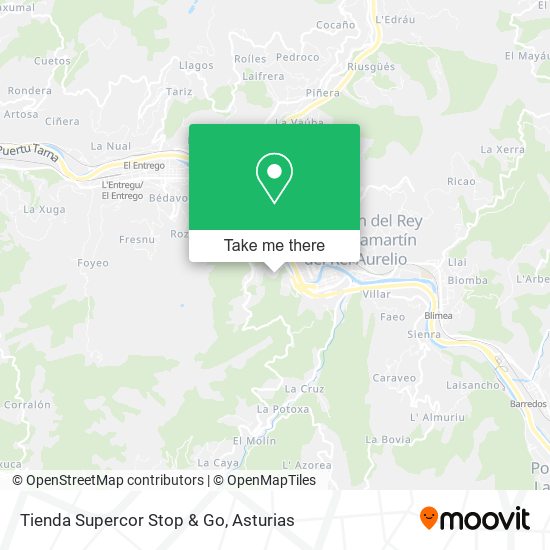 mapa Tienda Supercor Stop & Go