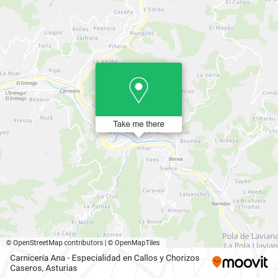 mapa Carnicería Ana - Especialidad en Callos y Chorizos Caseros