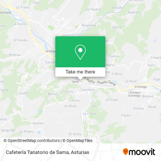 Cafetería Tanatorio de Sama map