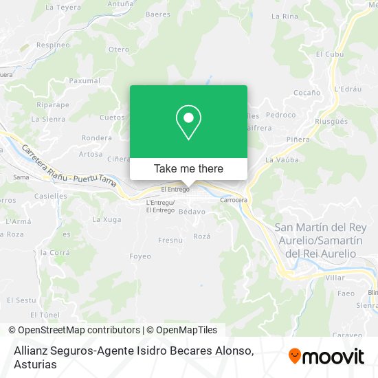 Allianz Seguros-Agente Isidro Becares Alonso map