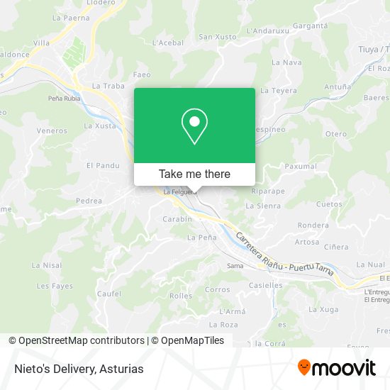 Nieto's Delivery map