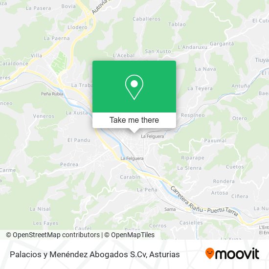 mapa Palacios y Menéndez Abogados S.Cv