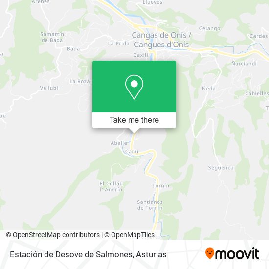 mapa Estación de Desove de Salmones