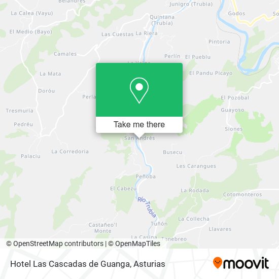 Hotel Las Cascadas de Guanga map