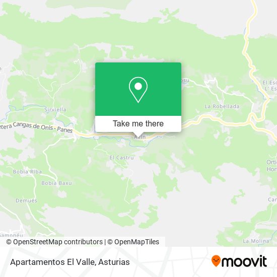 Apartamentos El Valle map