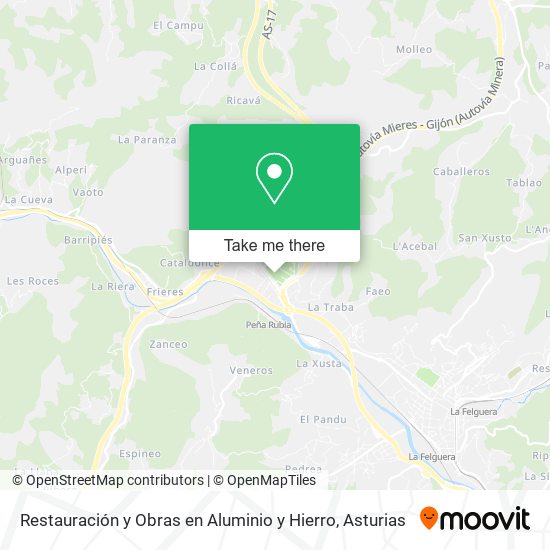 Restauración y Obras en Aluminio y Hierro map