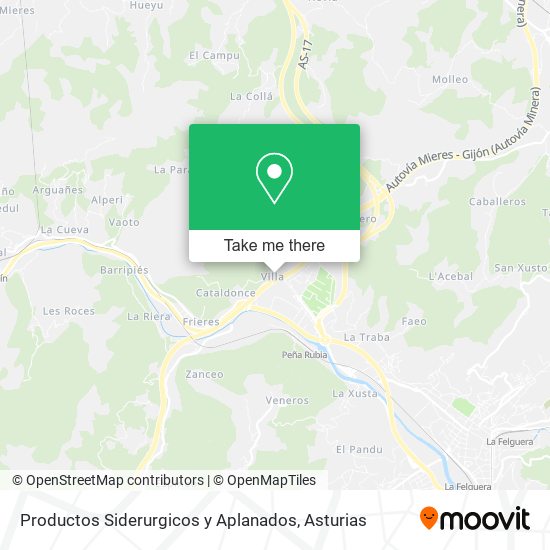 Productos Siderurgicos y Aplanados map