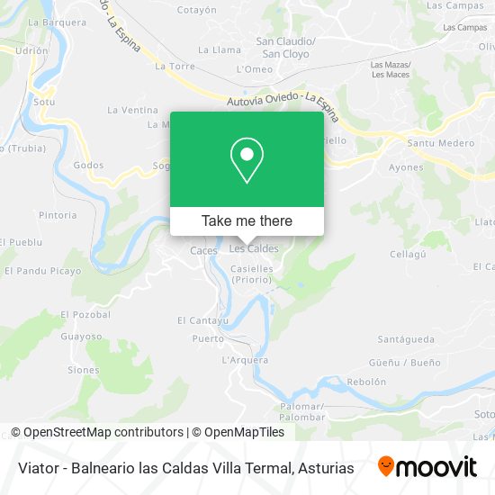mapa Viator - Balneario las Caldas Villa Termal