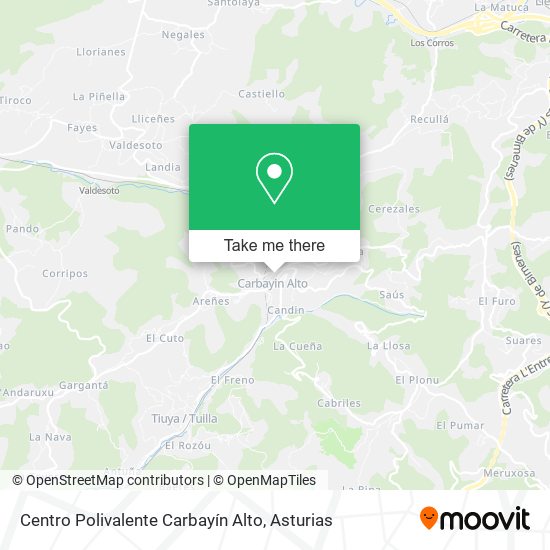 Centro Polivalente Carbayín Alto map