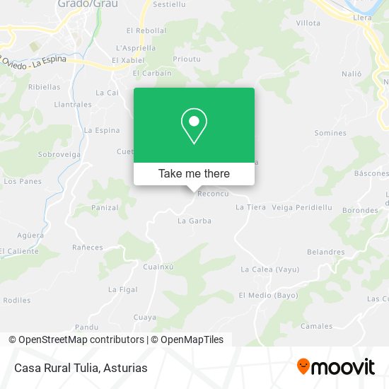 Casa Rural Tulia map