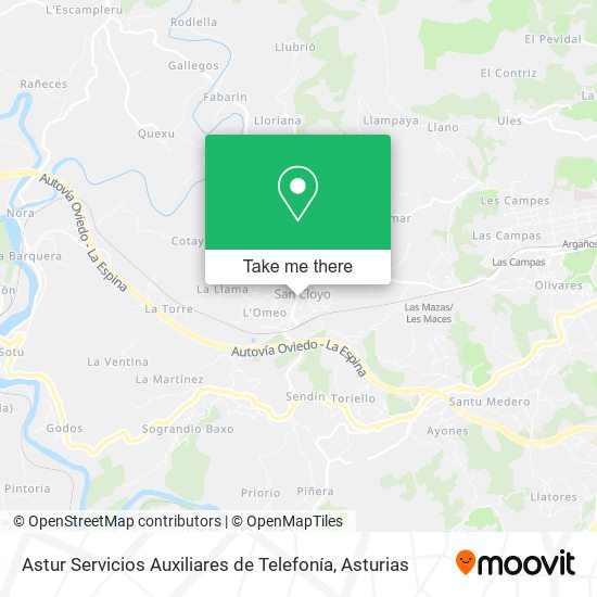 mapa Astur Servicios Auxiliares de Telefonía