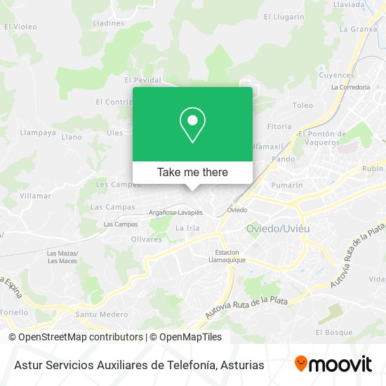 Astur Servicios Auxiliares de Telefonía map