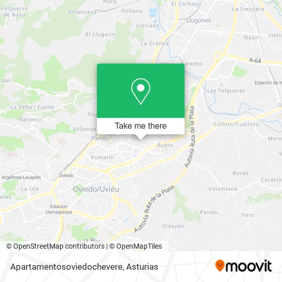 Apartamentosoviedochevere map