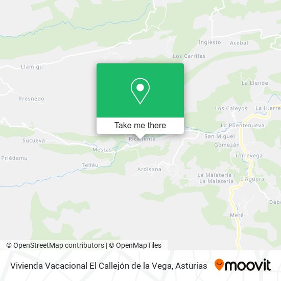 Vivienda Vacacional El Callejón de la Vega map