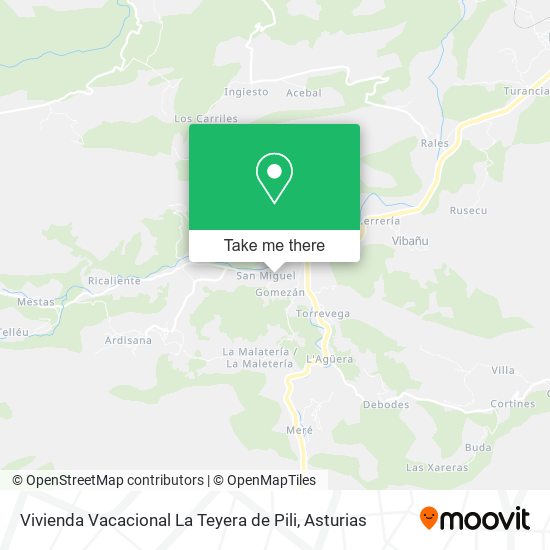 Vivienda Vacacional La Teyera de Pili map