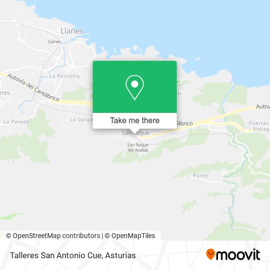 Talleres San Antonio Cue map
